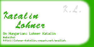katalin lohner business card